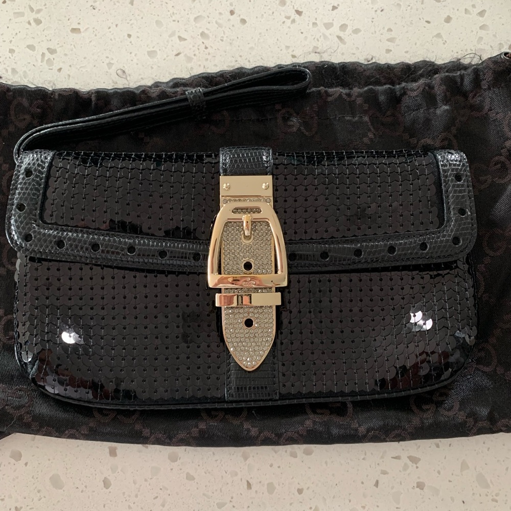 Gucci Sequin Clutch with Small Strap